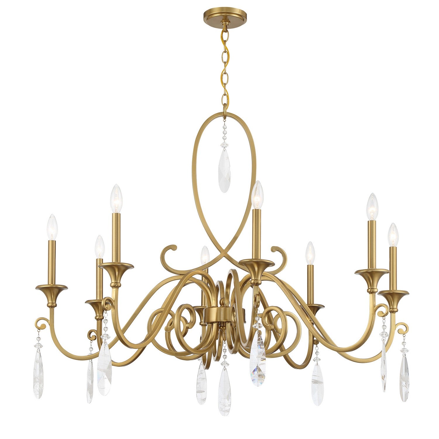 Savoy House - 1-2702-8-322 - Eight Light Chandelier - Fairchild - Warm Brass