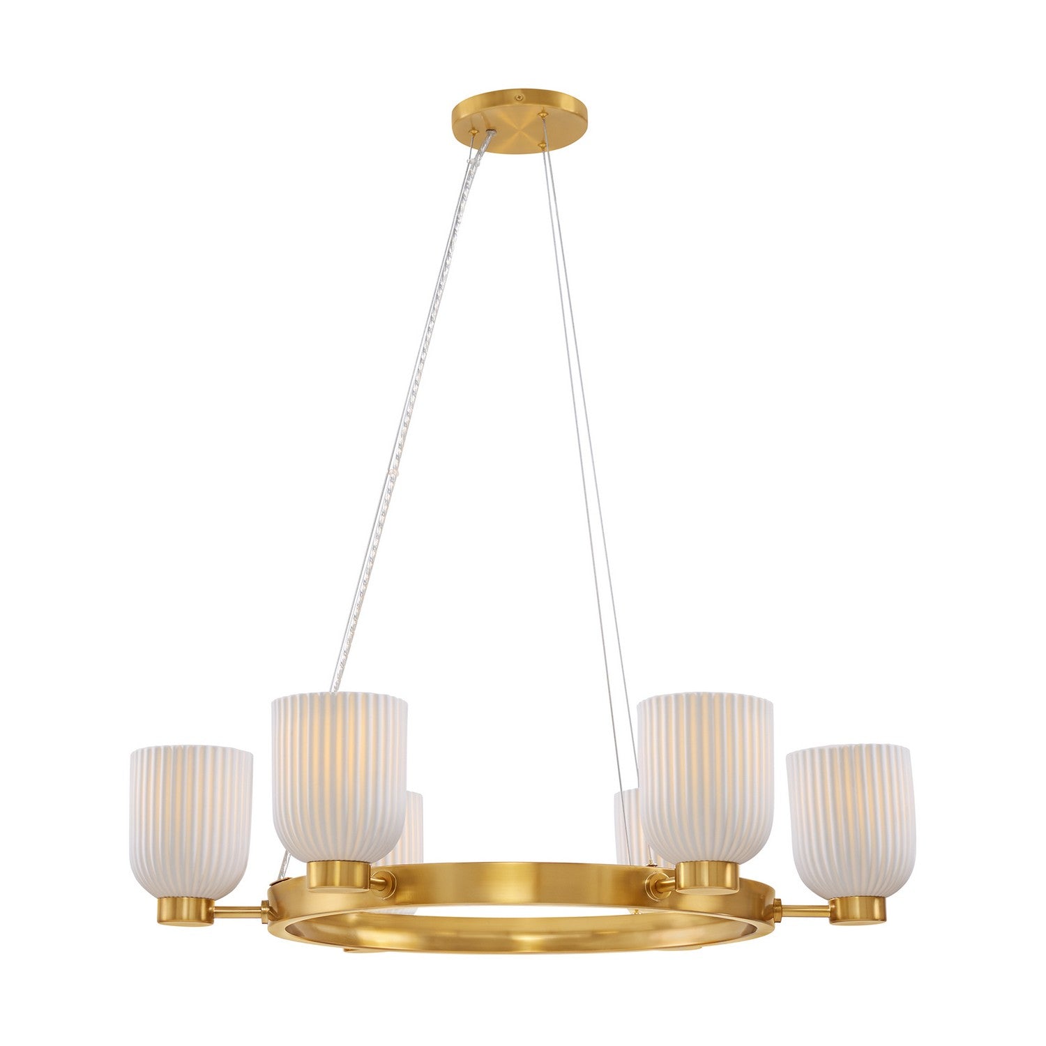 Savoy House - 1-3170-6-322 - Six Light Chandelier - Isla Blanca - Warm Brass