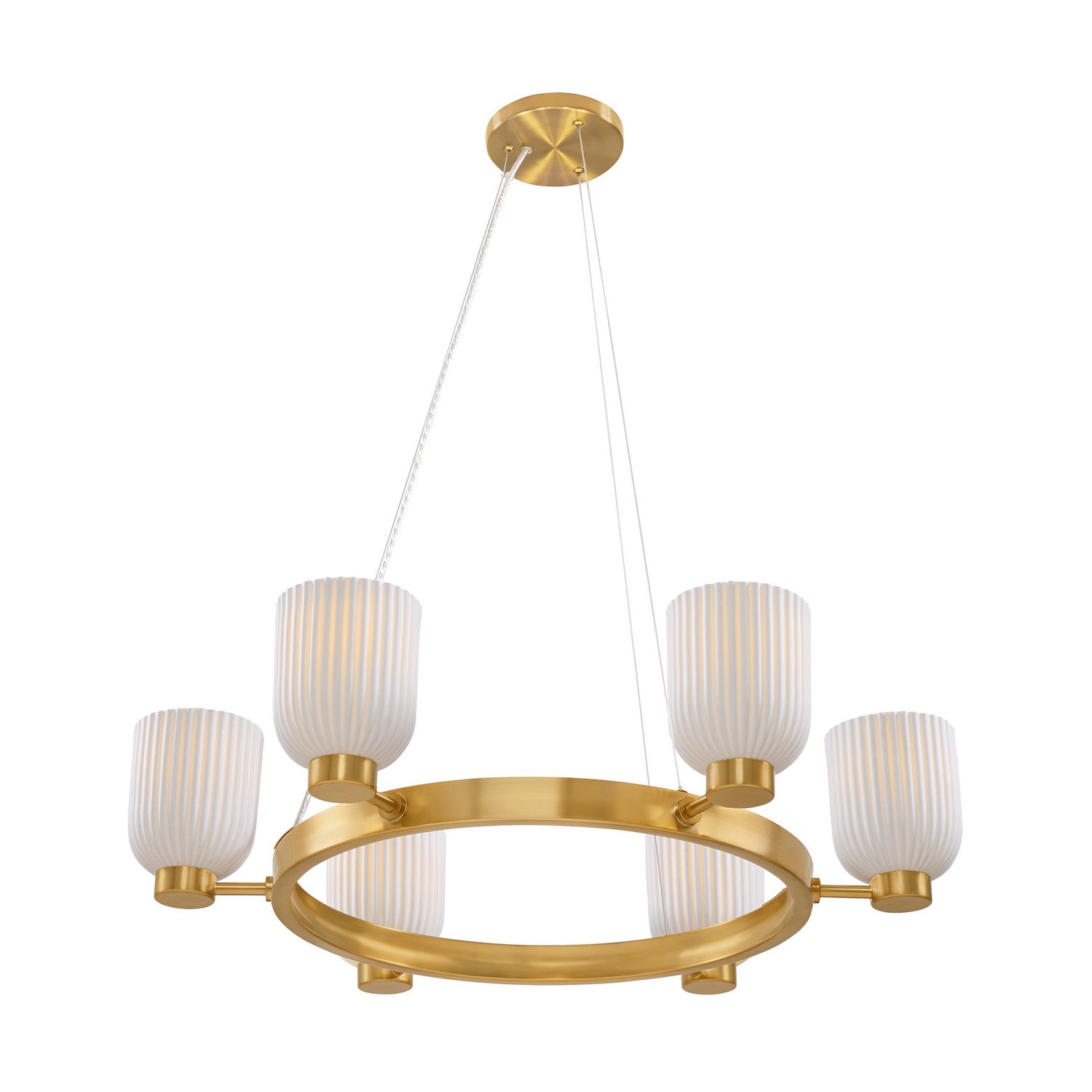 Savoy House - 1-3170-6-322 - Six Light Chandelier - Isla Blanca - Warm Brass