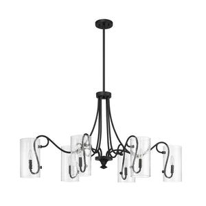 Savoy House - 1-4571-6-89 - Six Light Chandelier - Calgary - Matte Black