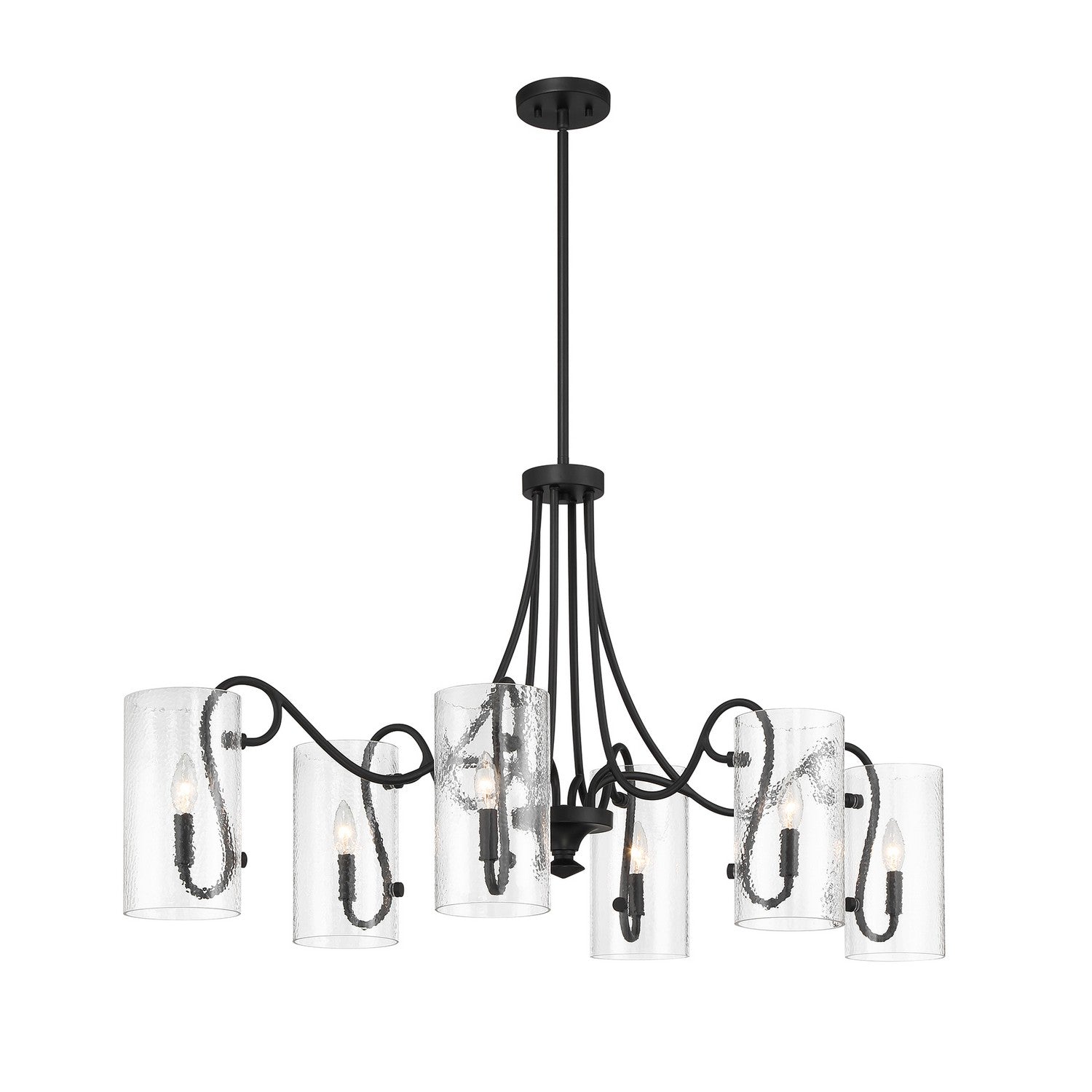 Savoy House - 1-4571-6-89 - Six Light Chandelier - Calgary - Matte Black