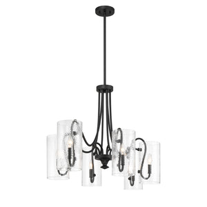 Savoy House - 1-4571-6-89 - Six Light Chandelier - Calgary - Matte Black