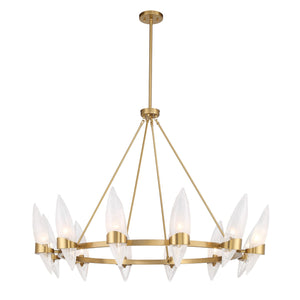 Savoy House - 1-5504-12-322 - 12 Light Chandelier - Nouvel - Warm Brass