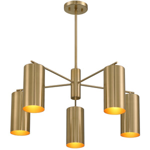 Savoy House - 1-6508-5-127 - Five Light Chandelier - Lio - Noble Brass