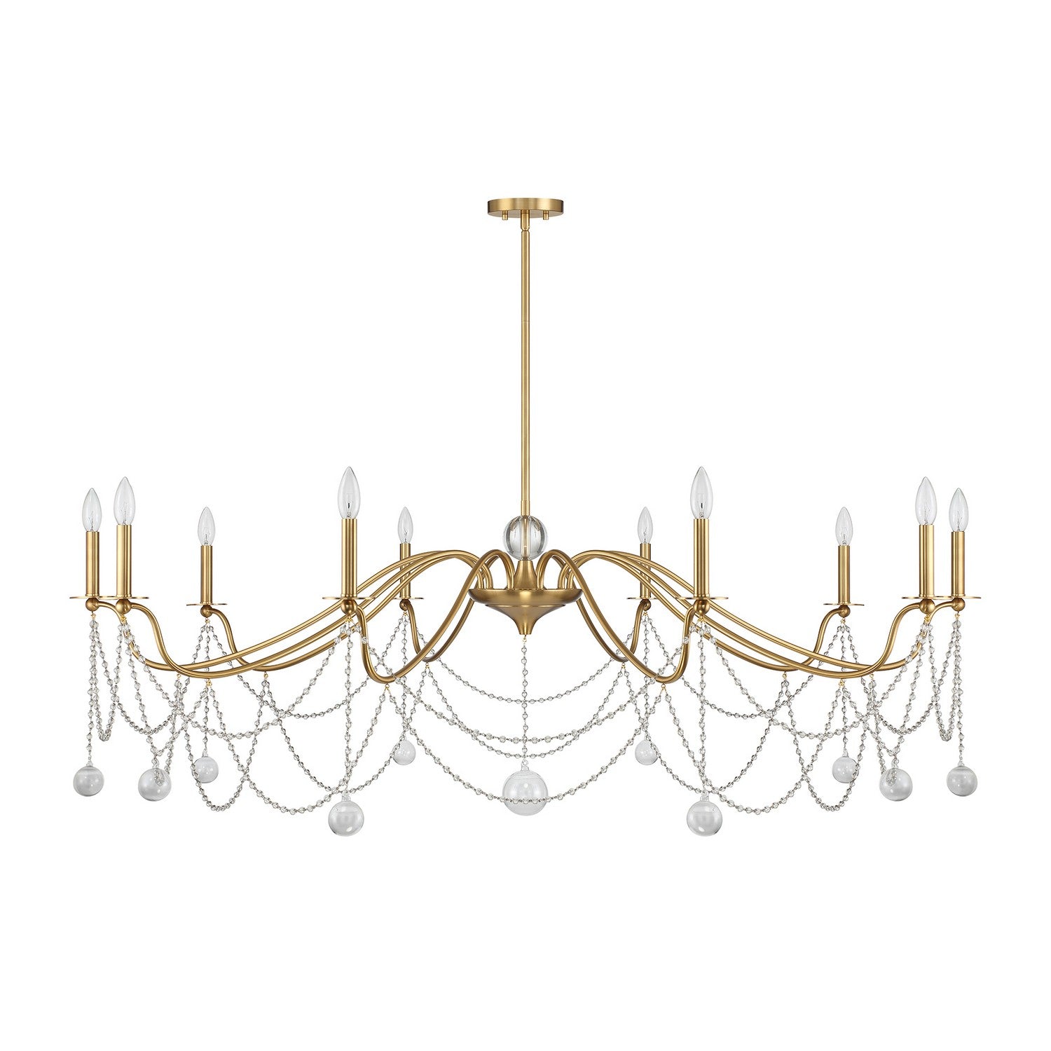 Savoy House - 1-7504-10-322 - Ten Light Chandelier - Mariposa - Warm Brass