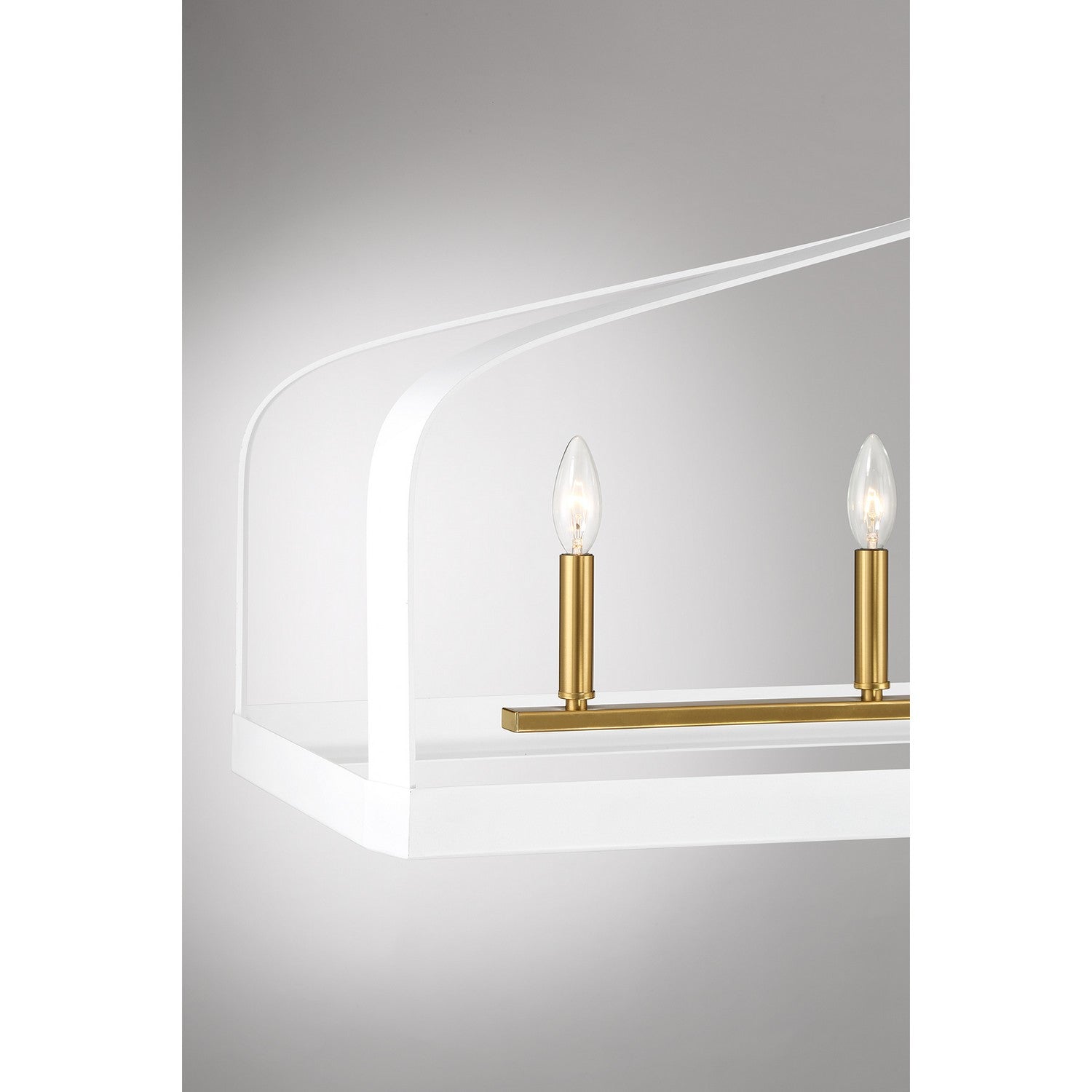 Savoy House - 1-7804-5-142 - Five Light Linear Chandelier - Sheffield - White with Warm Brass Accents