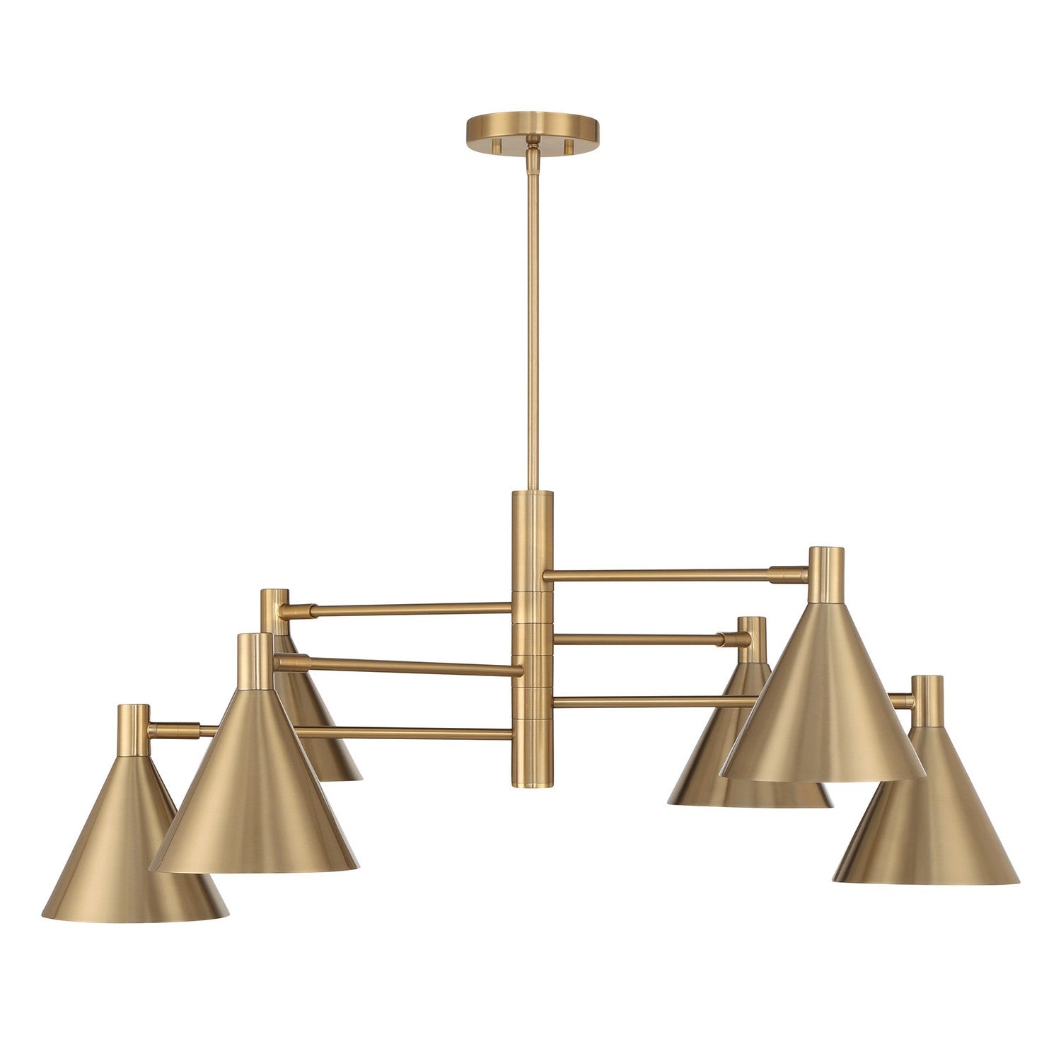 Savoy House - 1-8003-6-127 - Six Light Chandelier - Pharos - Noble Brass