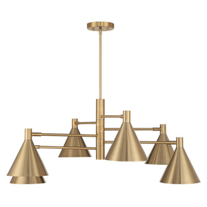 Savoy House - 1-8003-6-127 - Six Light Chandelier - Pharos - Noble Brass