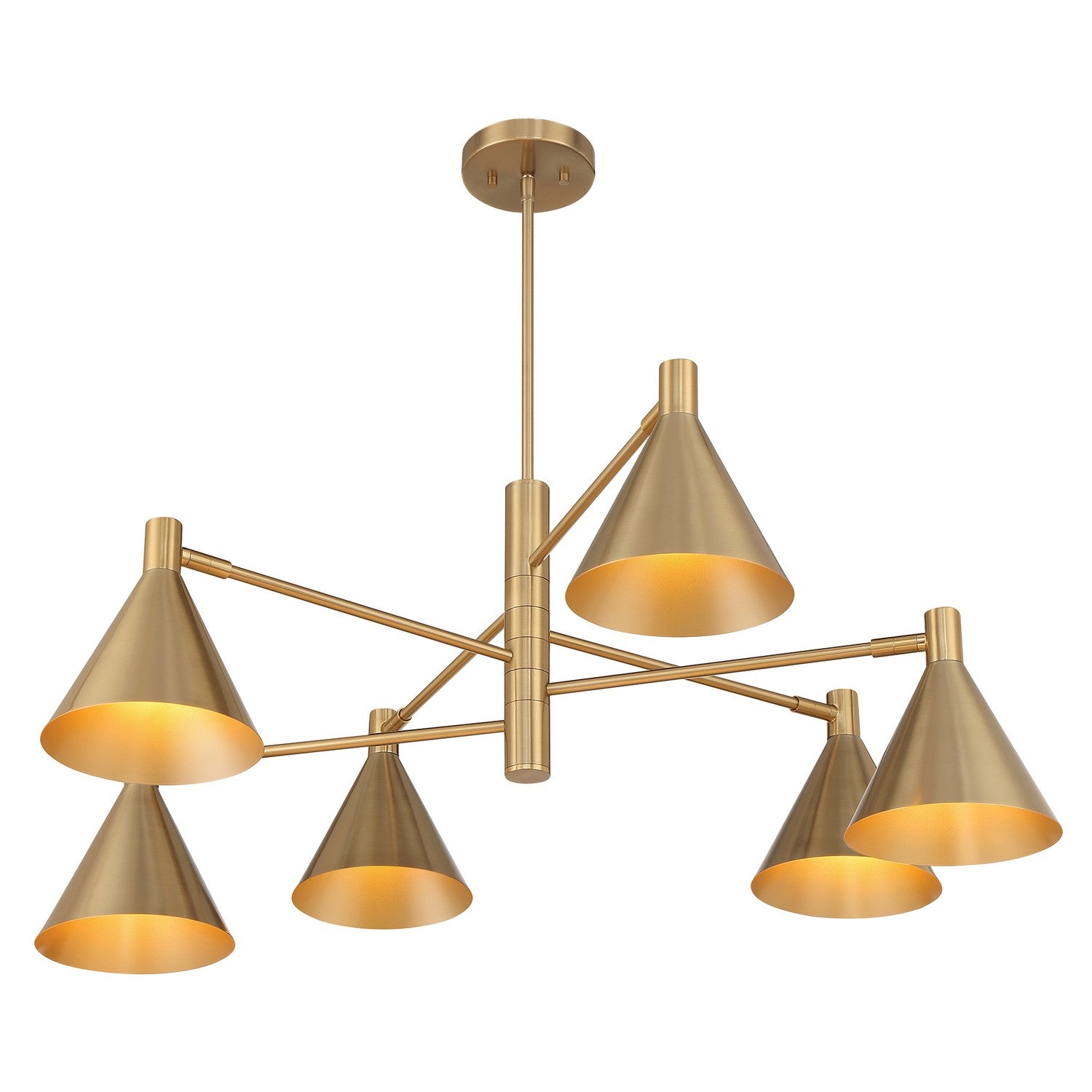 Savoy House - 1-8003-6-127 - Six Light Chandelier - Pharos - Noble Brass