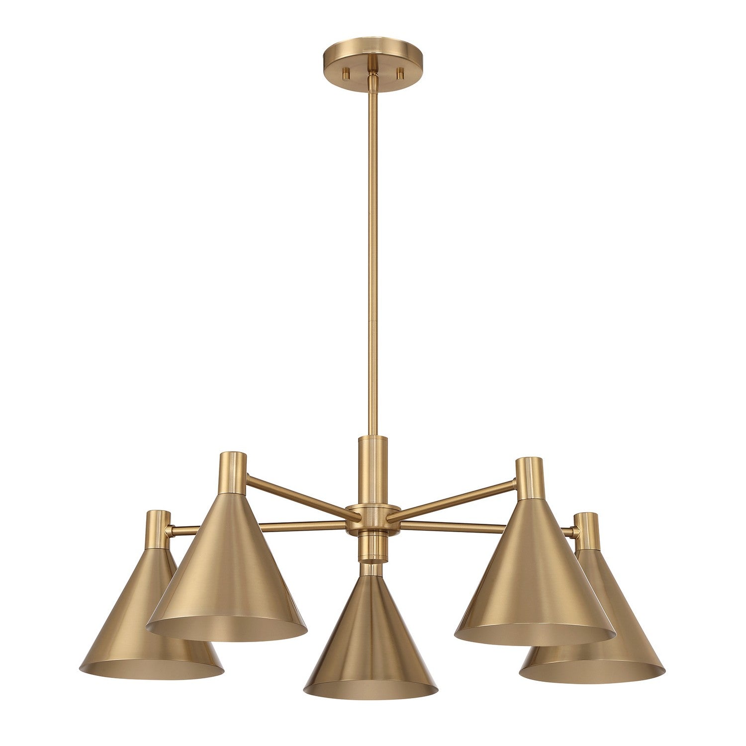 Savoy House - 1-8004-5-127 - Five Light Chandelier - Pharos - Noble Brass