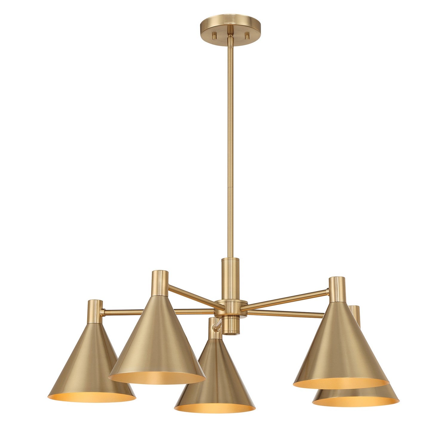 Savoy House - 1-8004-5-127 - Five Light Chandelier - Pharos - Noble Brass