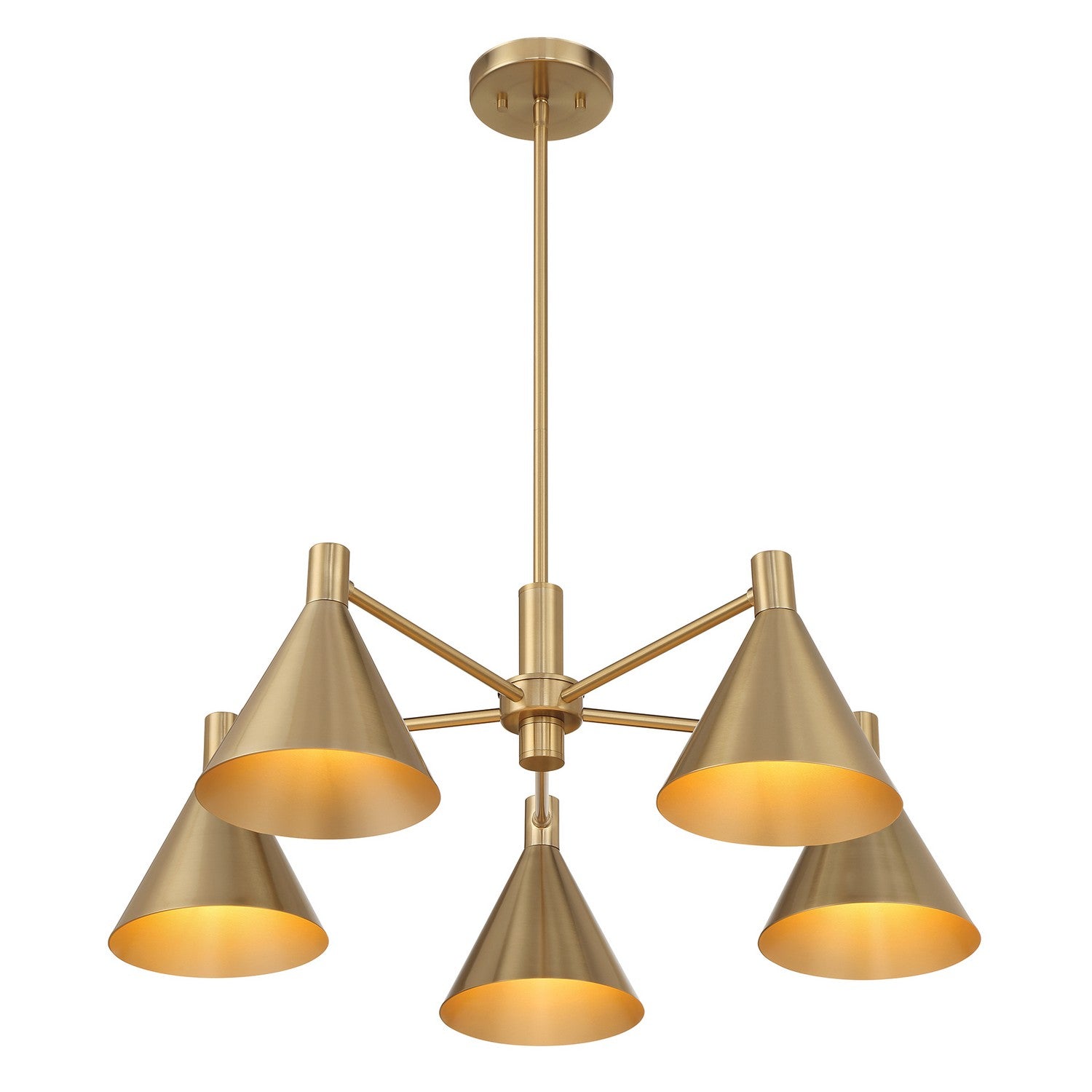 Savoy House - 1-8004-5-127 - Five Light Chandelier - Pharos - Noble Brass