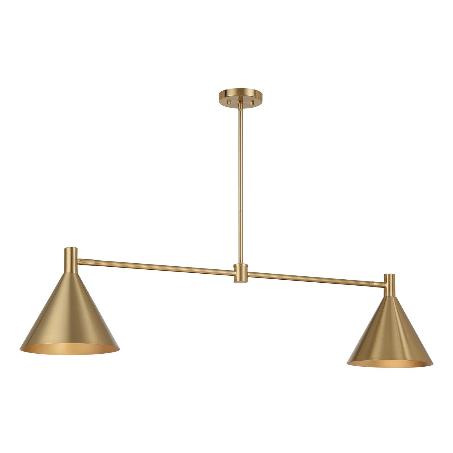 Savoy House - 1-8005-2-127 - Two Light Linear Chandelier - Pharos - Noble Brass