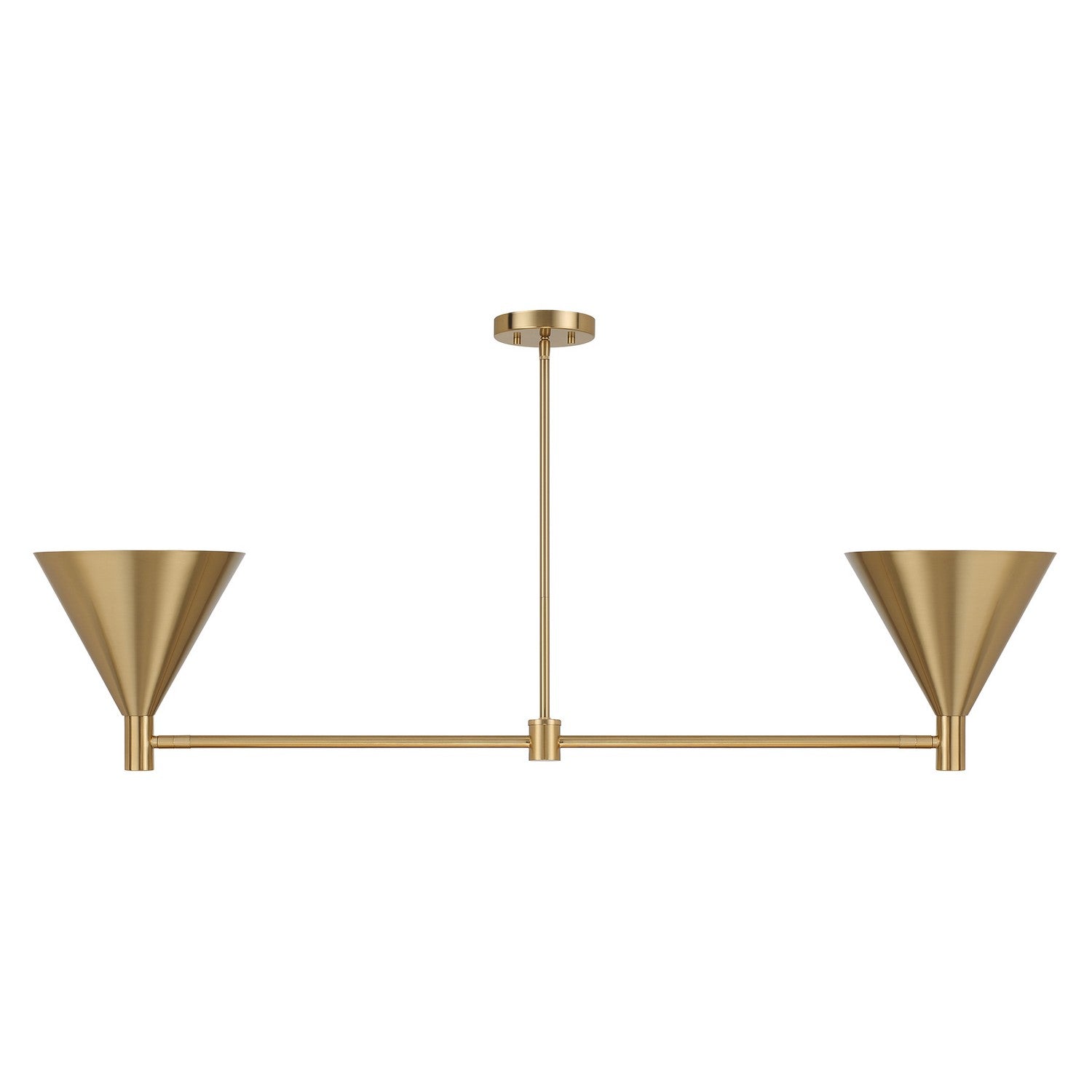 Savoy House - 1-8005-2-127 - Two Light Linear Chandelier - Pharos - Noble Brass