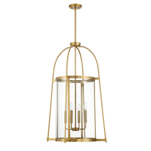 Savoy House - 3-2406-4-322 - Four Light Pendant - Rosedale - Warm Brass