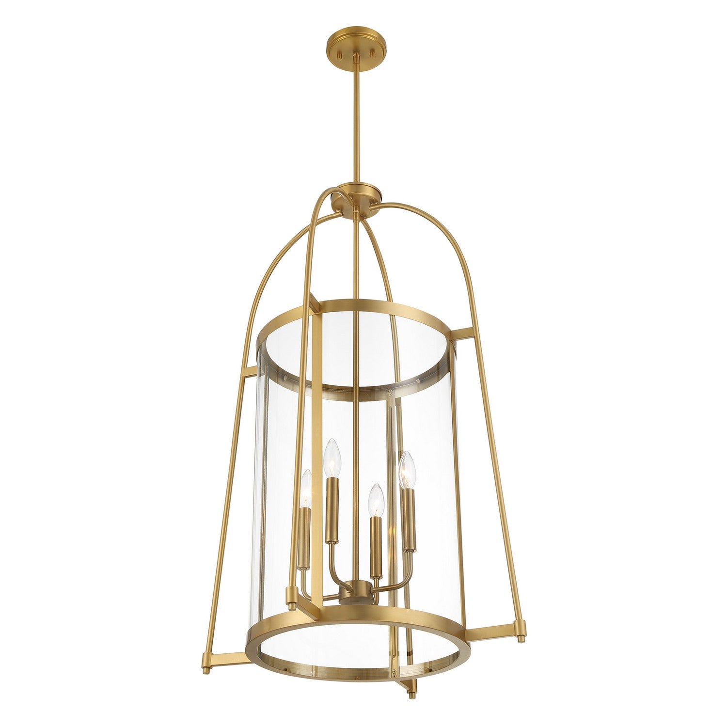 Savoy House - 3-2406-4-322 - Four Light Pendant - Rosedale - Warm Brass