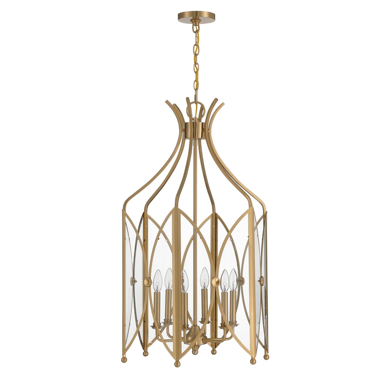 Savoy House - 3-6802-6-127 - Six Light Pendant - Enclave - Noble Brass