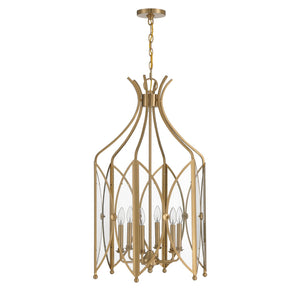 Savoy House - 3-6802-6-127 - Six Light Pendant - Enclave - Noble Brass