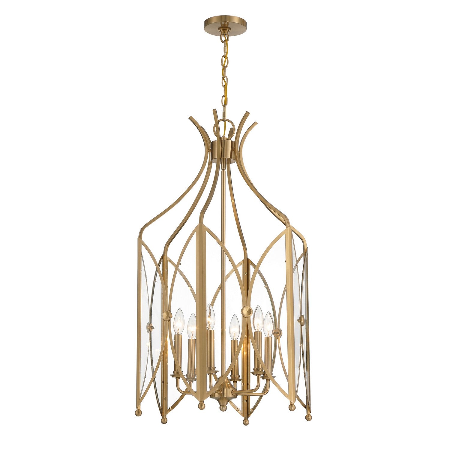 Savoy House - 3-6802-6-127 - Six Light Pendant - Enclave - Noble Brass