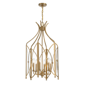 Savoy House - 3-6802-6-127 - Six Light Pendant - Enclave - Noble Brass