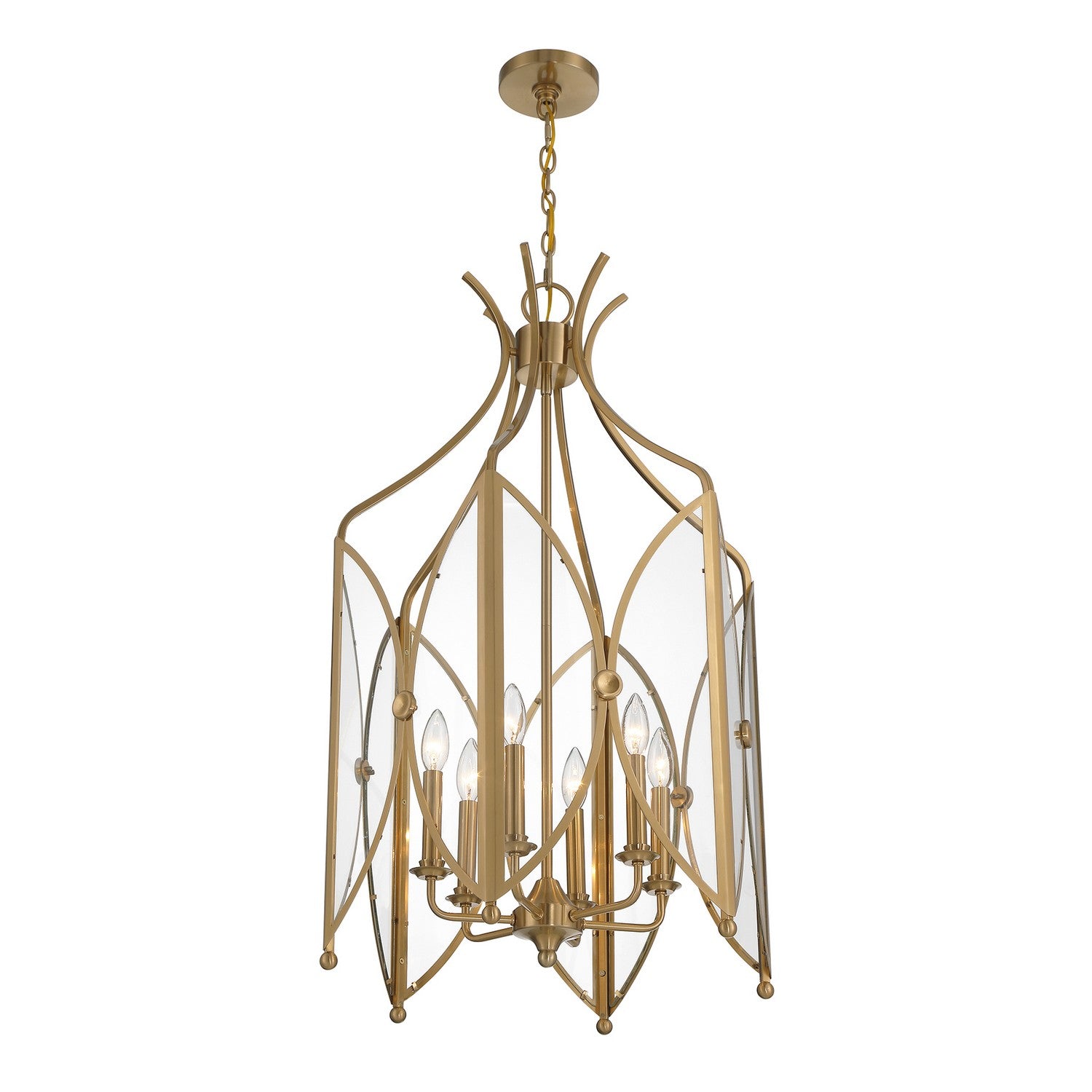 Savoy House - 3-6802-6-127 - Six Light Pendant - Enclave - Noble Brass