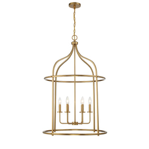 Savoy House - 3-7388-6-322 - Six Light Pendant - Brookstone - Warm Brass