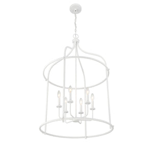 Savoy House - 3-7388-6-83 - Six Light Pendant - Brookstone - Bisque White