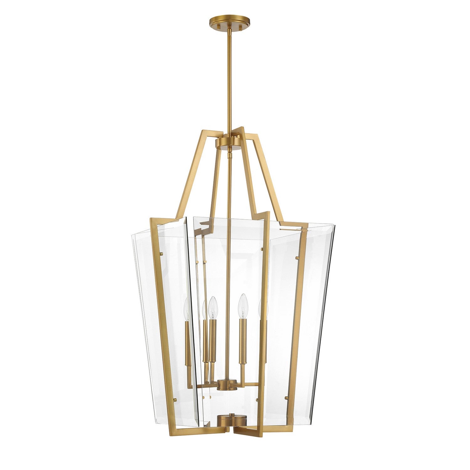 Savoy House - 3-9950-4-322 - Four Light Pendant - Farell - Warm Brass