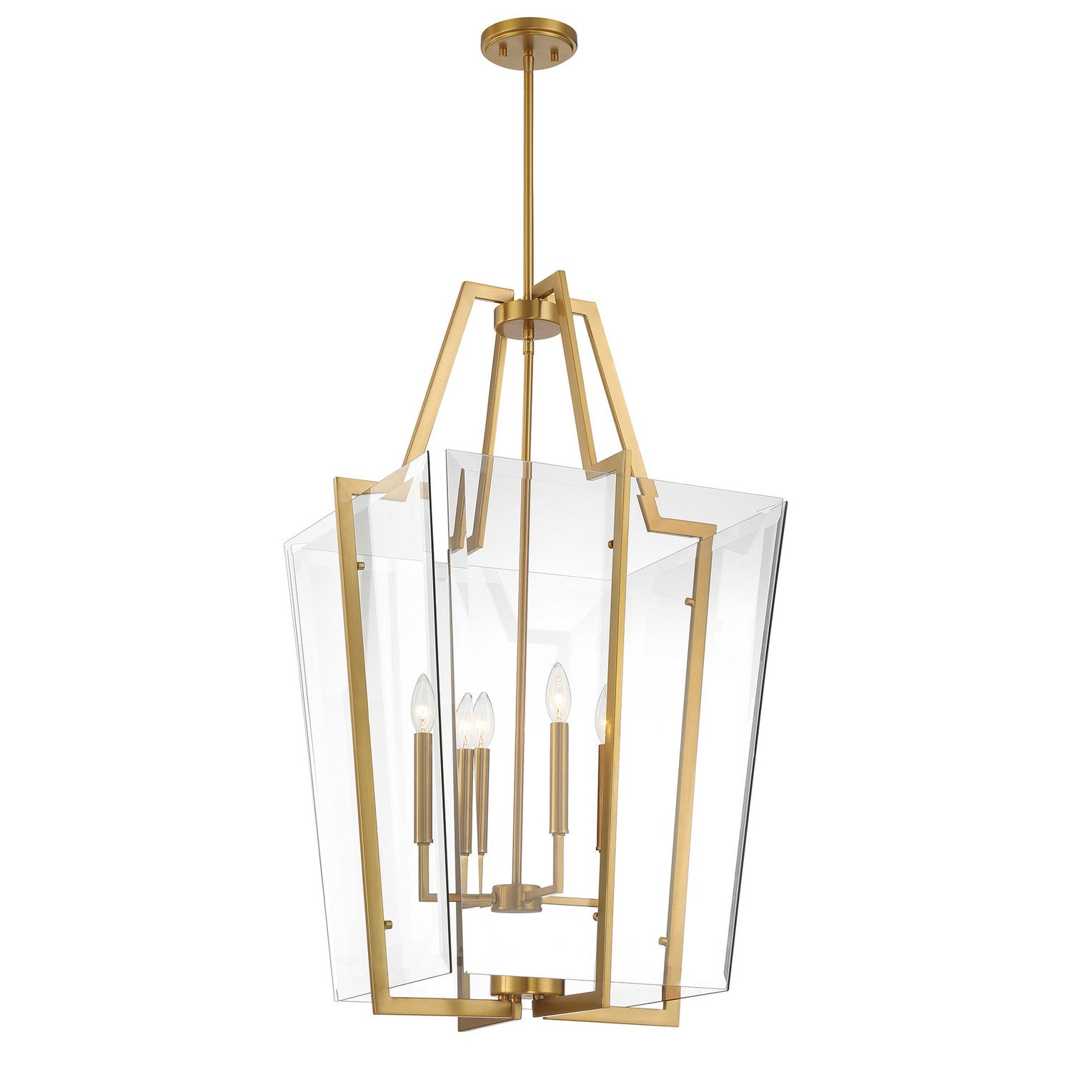 Savoy House - 3-9950-4-322 - Four Light Pendant - Farell - Warm Brass