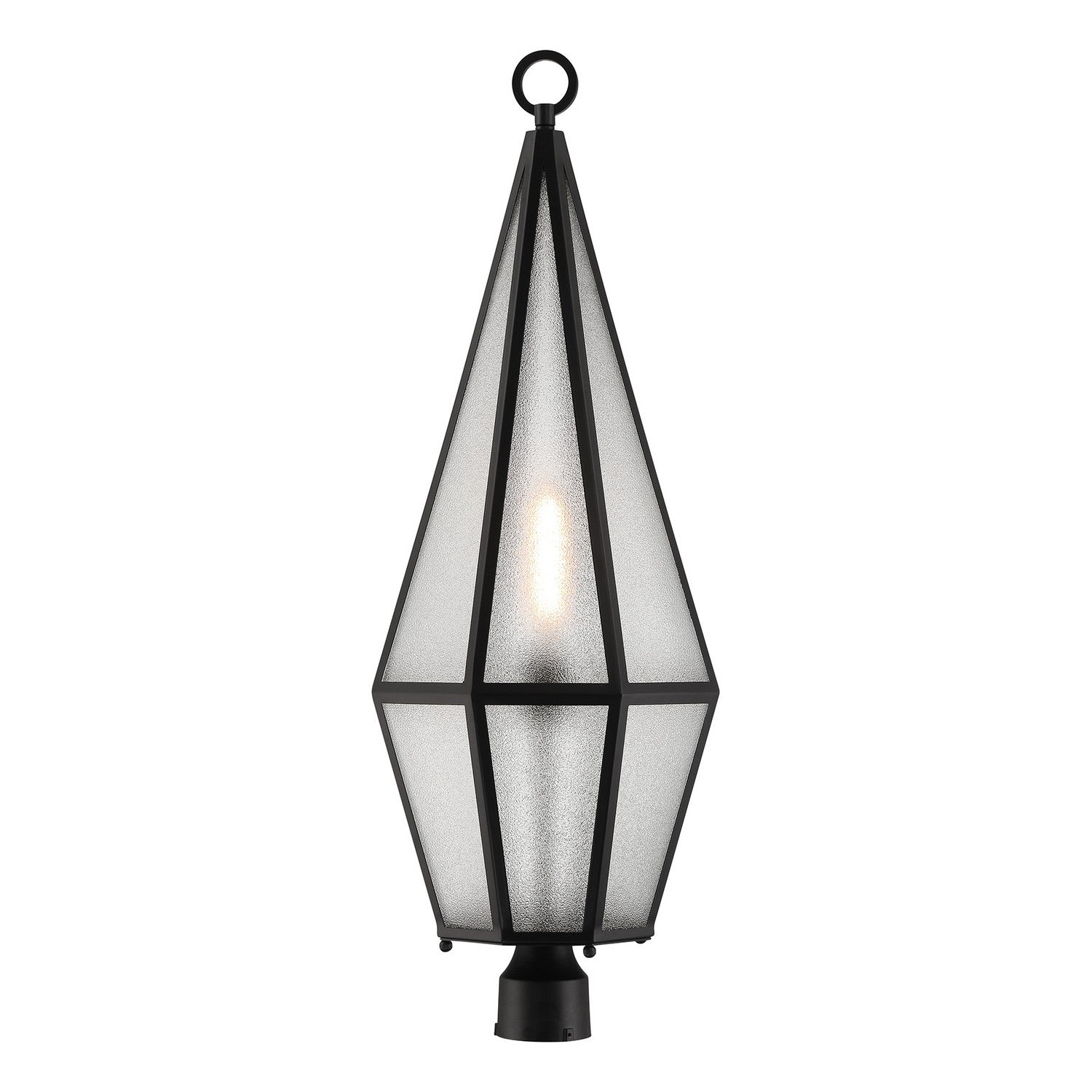 Savoy House - 5-707-BK - One Light Outdoor Post Lantern - Peninsula - Matte Black