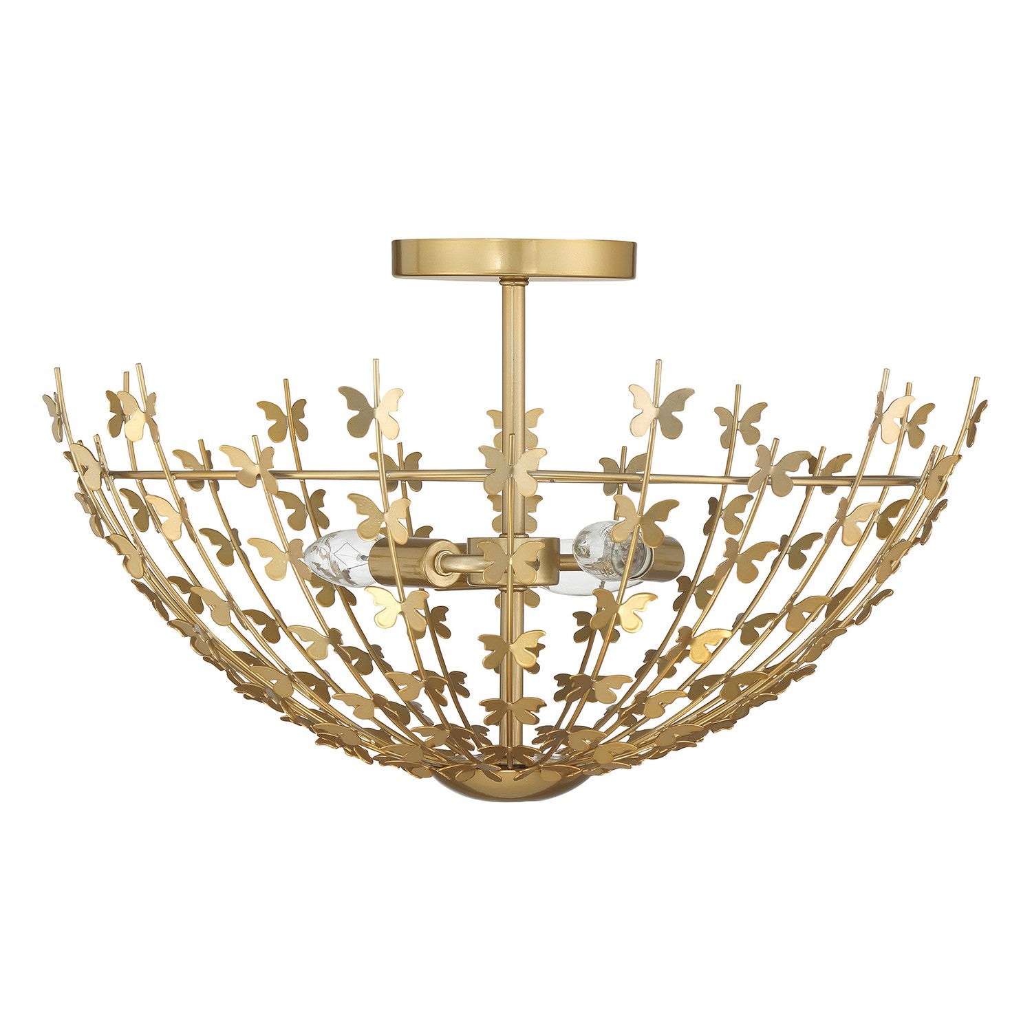 Savoy House - 6-4198-3-171 - Three Light Semi-Flush Mount - Birch - Burnished Brass