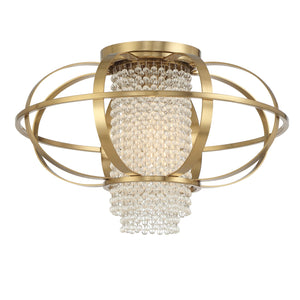 Savoy House - 6-5218-1-322 - One Light Flush Mount - Idlewild - Warm Brass