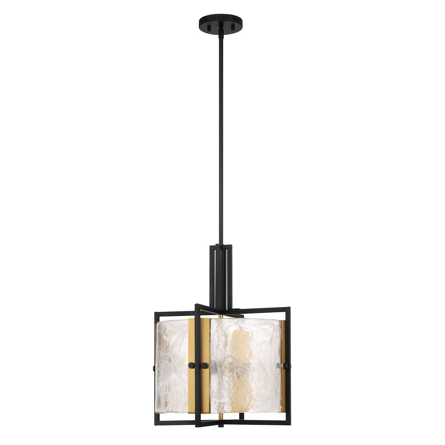 Savoy House - 7-1699-3-143 - Three Light Pendant - Hayward - Matte Black with Warm Brass Accents