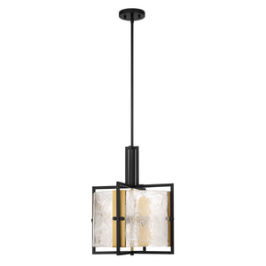 Savoy House - 7-1699-3-143 - Three Light Pendant - Hayward - Matte Black with Warm Brass Accents