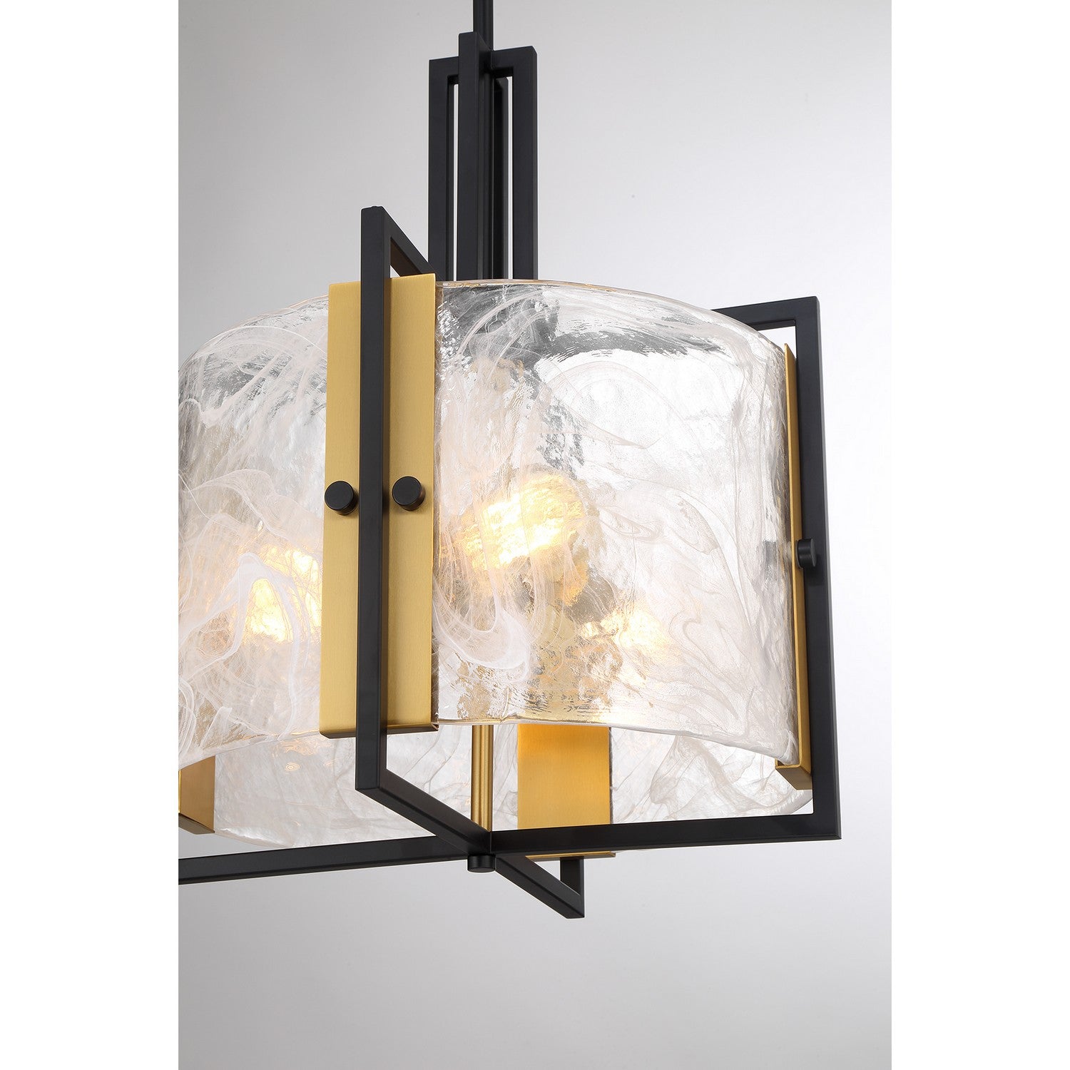 Savoy House - 7-1699-3-143 - Three Light Pendant - Hayward - Matte Black with Warm Brass Accents