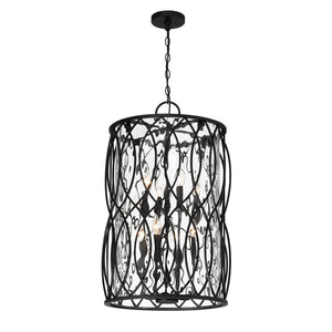 Savoy House - 7-2004-8-89 - Eight Light Pendant - Snowden - Matte Black