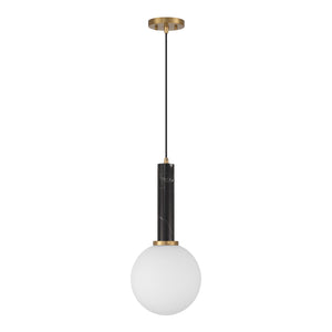 Savoy House - 7-2902-1-263 - One Light Pendant - Callaway - Black Marble with Warm Brass