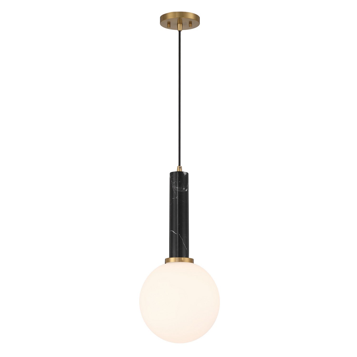 Savoy House - 7-2902-1-263 - One Light Pendant - Callaway - Black Marble with Warm Brass