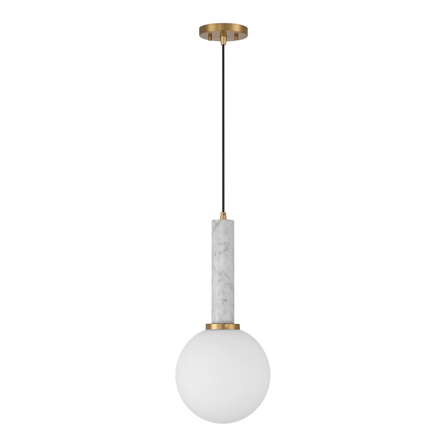 Savoy House - 7-2902-1-264 - One Light Pendant - Callaway - White Marble with Warm Brass