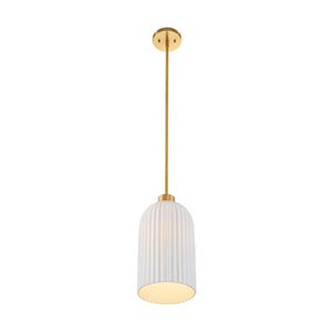 Savoy House - 7-3171-1-322 - One Light Pendant - Isla Blanca - Warm Brass