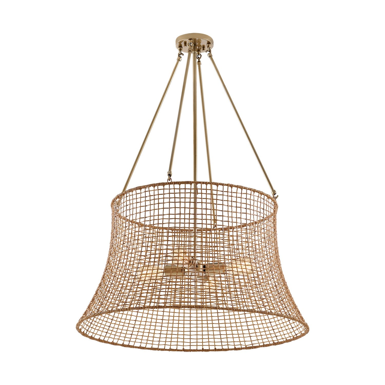 Savoy House - 7-6192-4-171 - Four Light Outdoor Chandelier - Longleaf - Burnished Brass