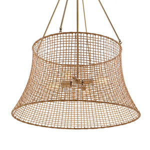 Savoy House - 7-6192-4-171 - Four Light Outdoor Chandelier - Longleaf - Burnished Brass