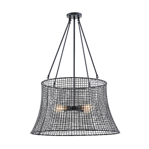 Savoy House - 7-6192-4-89 - Four Light Outdoor Chandelier - Longleaf - Matte Black