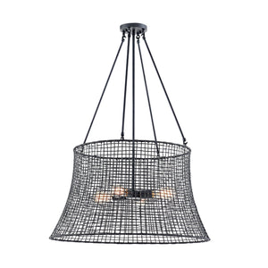 Savoy House - 7-6192-4-89 - Four Light Outdoor Chandelier - Longleaf - Matte Black