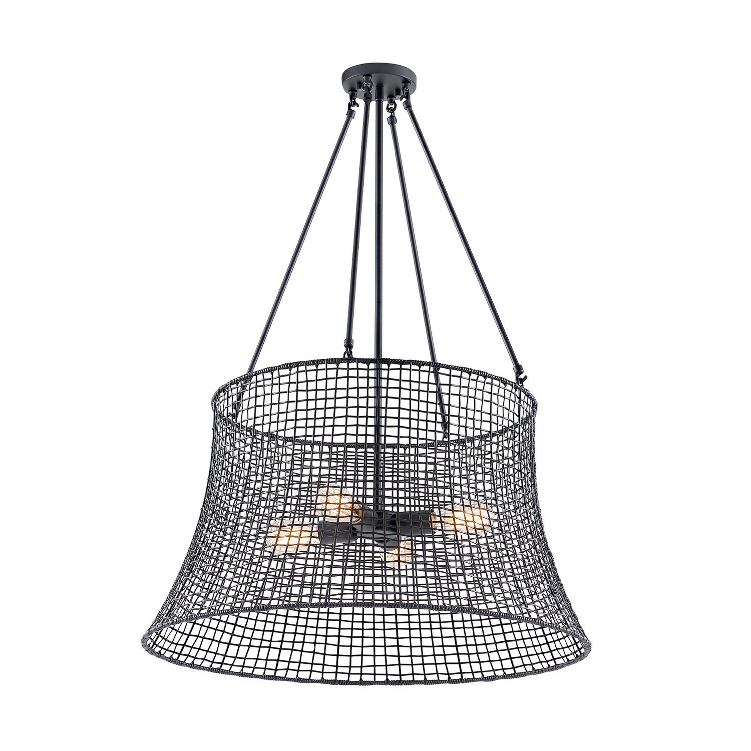 Savoy House - 7-6192-4-89 - Four Light Outdoor Chandelier - Longleaf - Matte Black