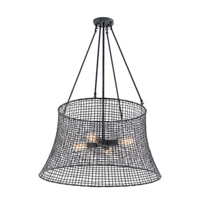 Savoy House - 7-6192-4-89 - Four Light Outdoor Chandelier - Longleaf - Matte Black