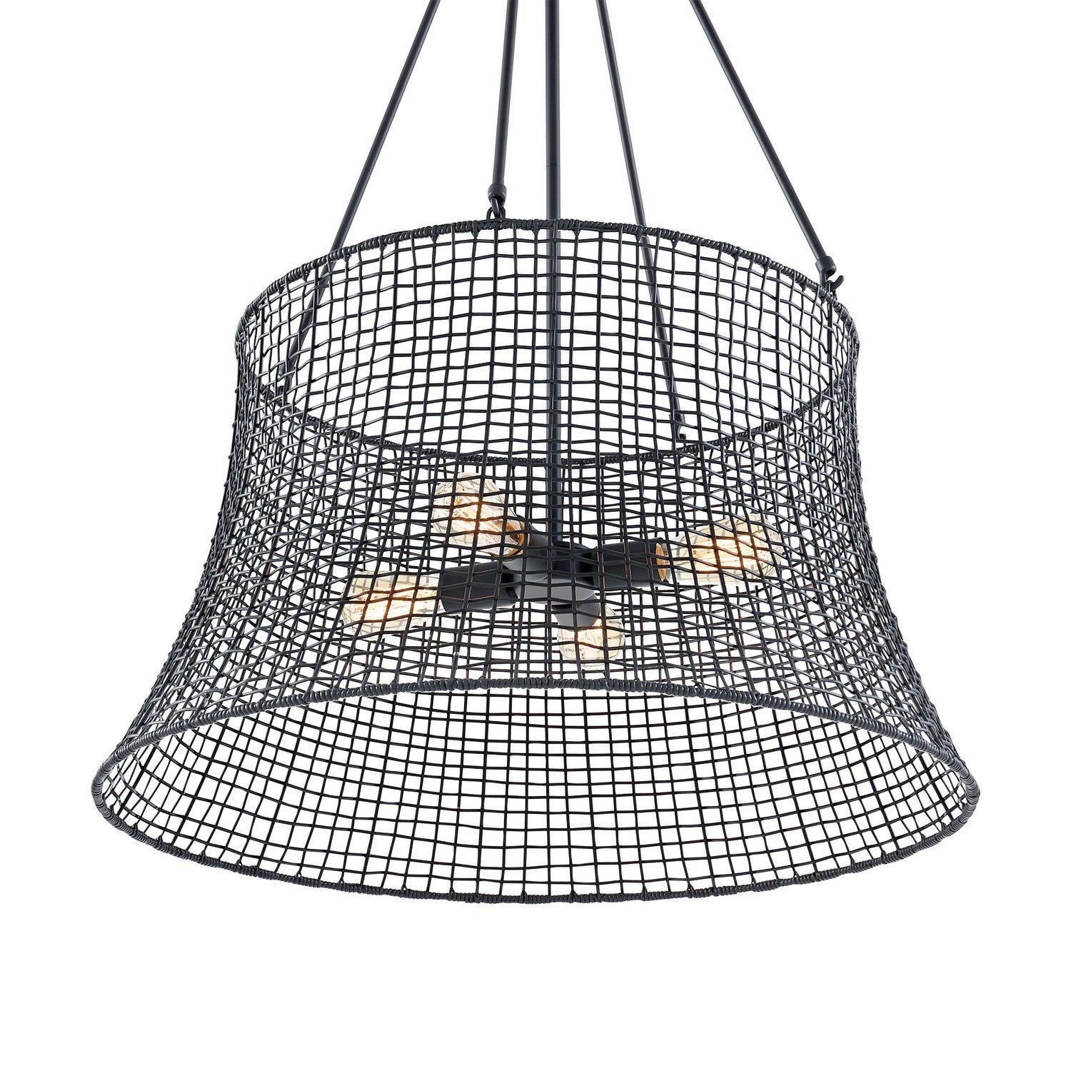 Savoy House - 7-6192-4-89 - Four Light Outdoor Chandelier - Longleaf - Matte Black