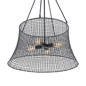 Savoy House - 7-6192-4-89 - Four Light Outdoor Chandelier - Longleaf - Matte Black