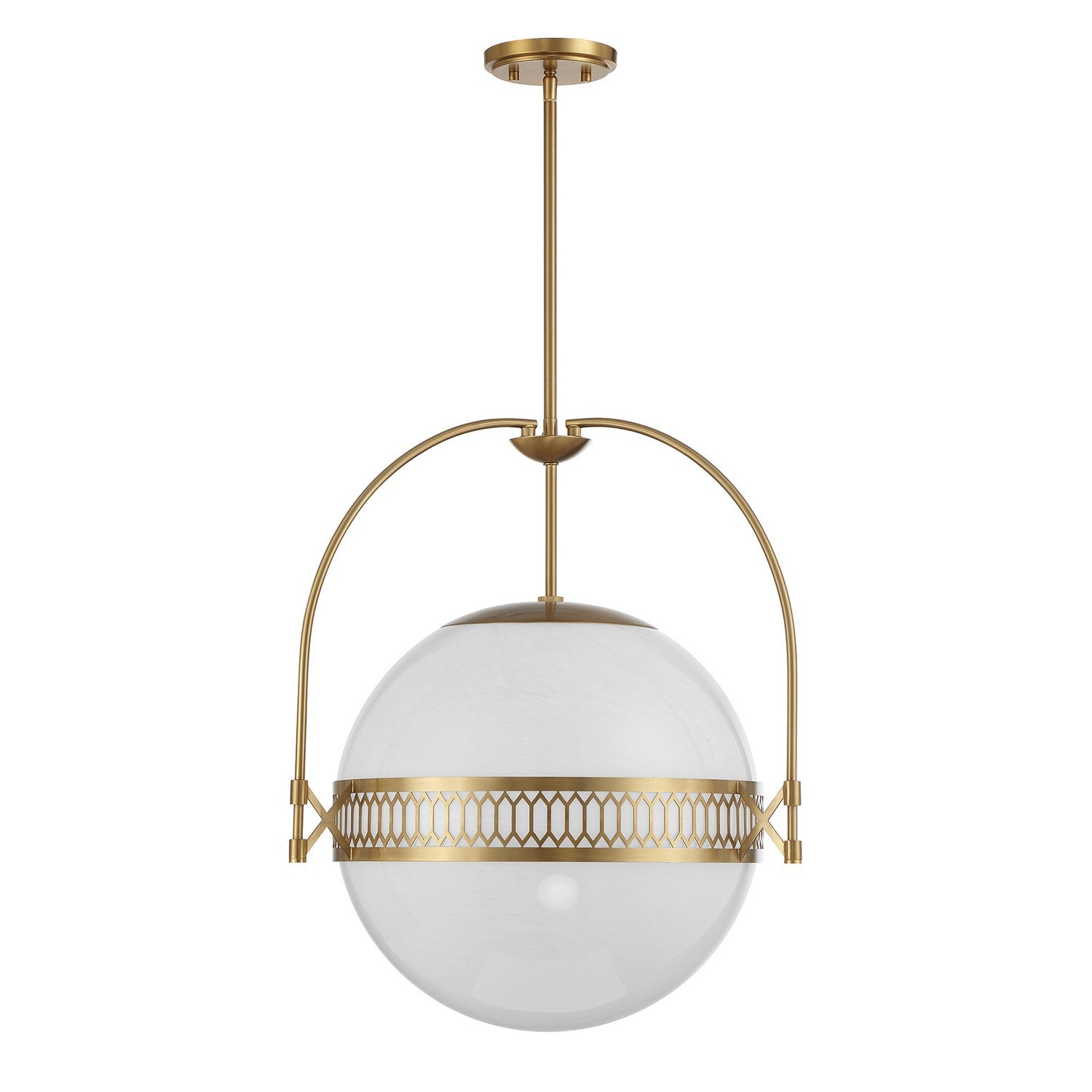 Savoy House - 7-6407-3-322 - Three Light Pendant - Thornhill - Warm Brass