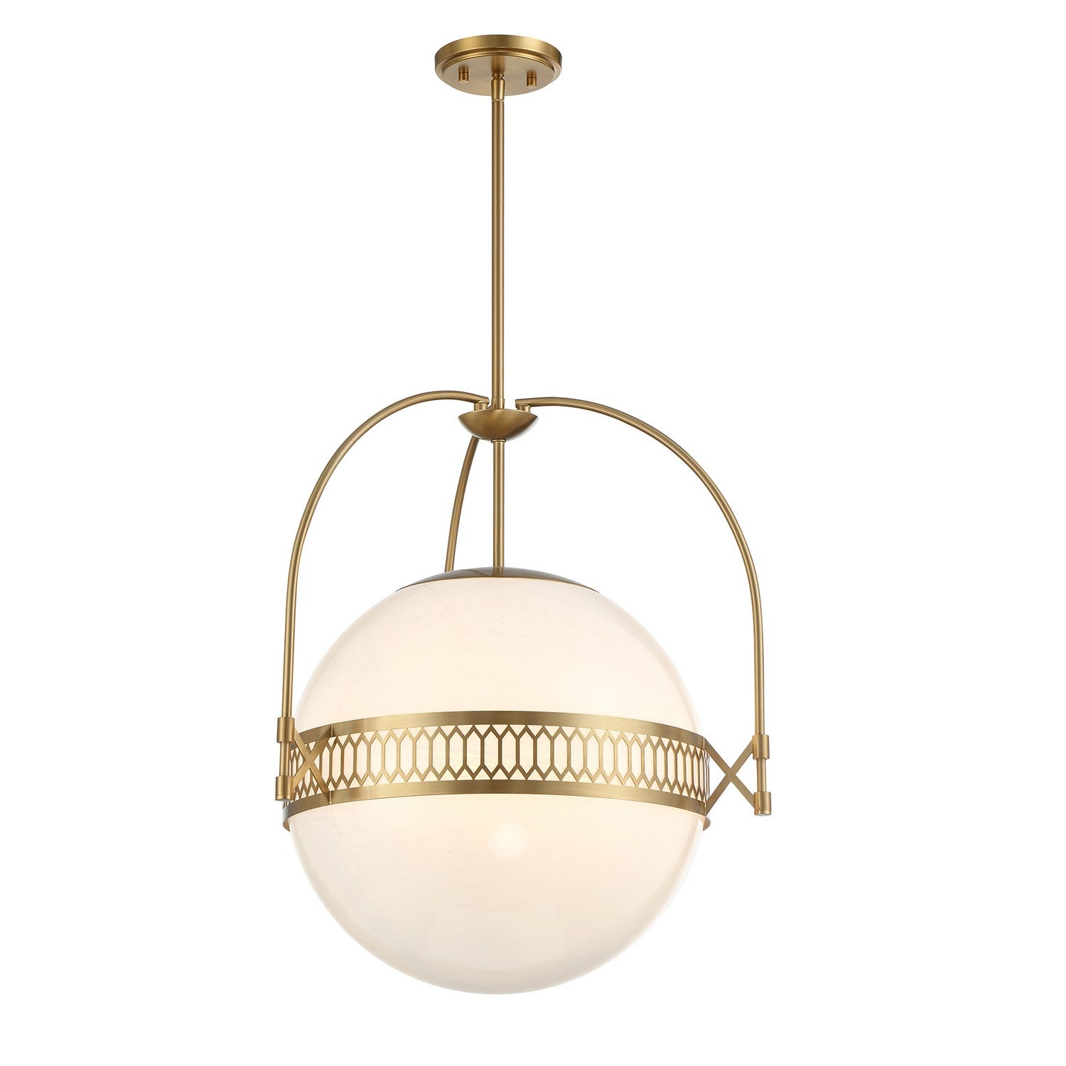 Savoy House - 7-6407-3-322 - Three Light Pendant - Thornhill - Warm Brass